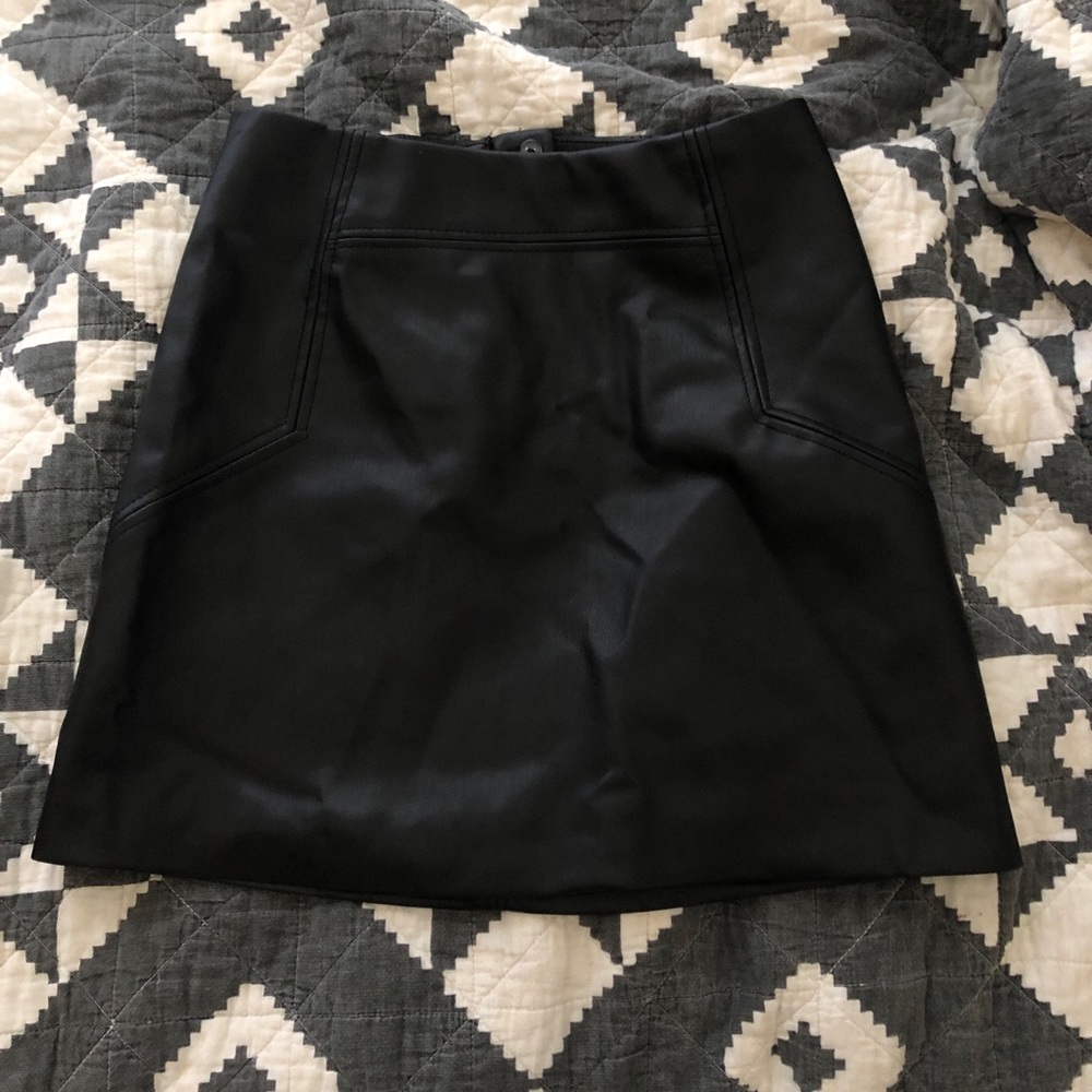 H&M Black leather skirt (fake leather)